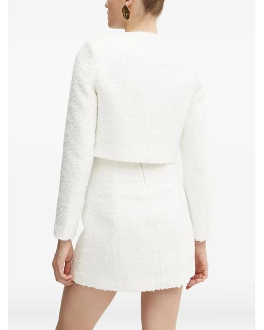 Guess White Bouclé Jacket
