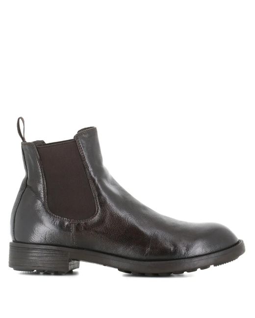 Officine Creative Brown Sergeant 102 Elastic-Panel Leather Boots