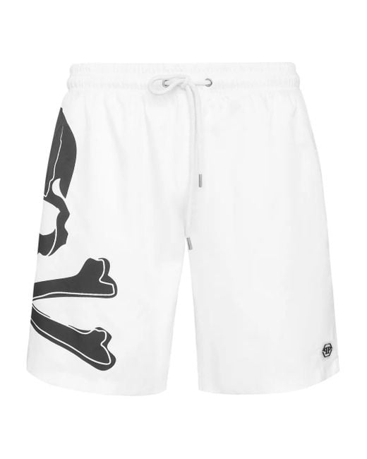 Bañador Skull & Bones Philipp Plein de hombre de color White