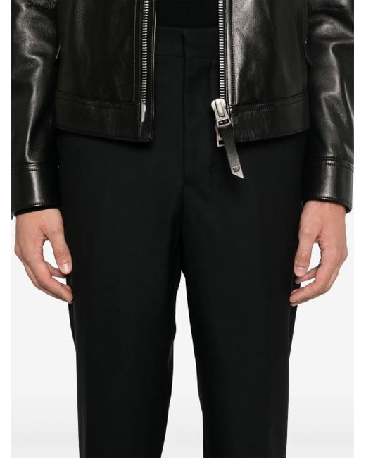 AMI Black Tailored Trousers for men