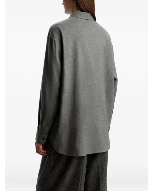 12 STOREEZ Gray Button-Up Shirt