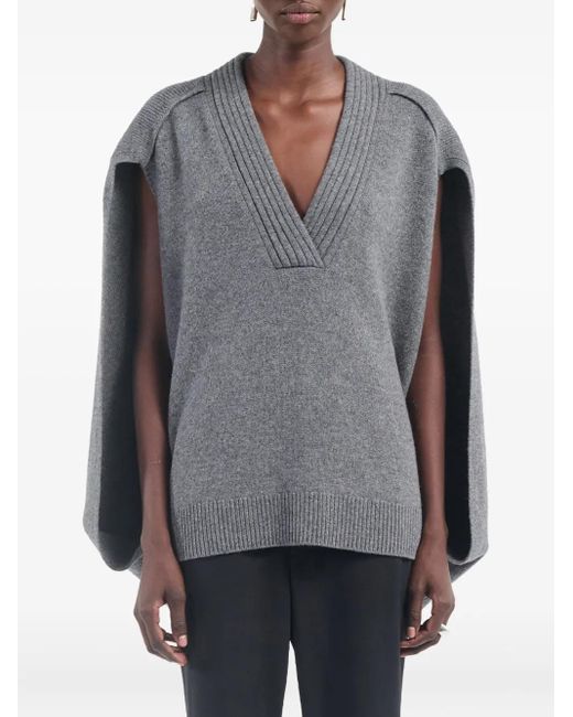 Maria McManus Gray V-Neck Cape