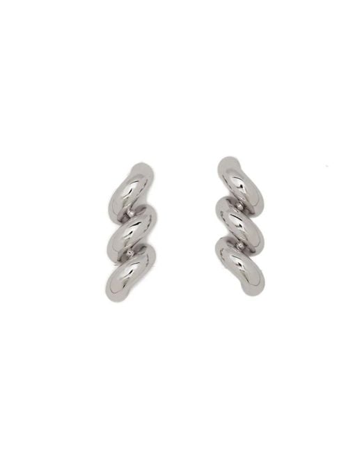 Eddie Borgo White Rope Drop Earrings