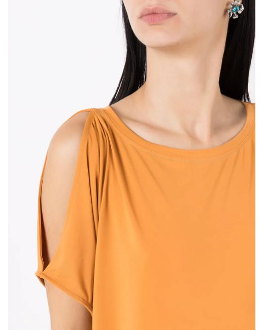 Lygia & Nanny Orange Kleid Mit Rundem Ausschnitt