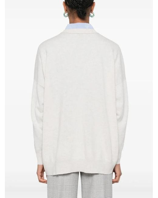 Brunello Cucinelli White Cashmere Sweater