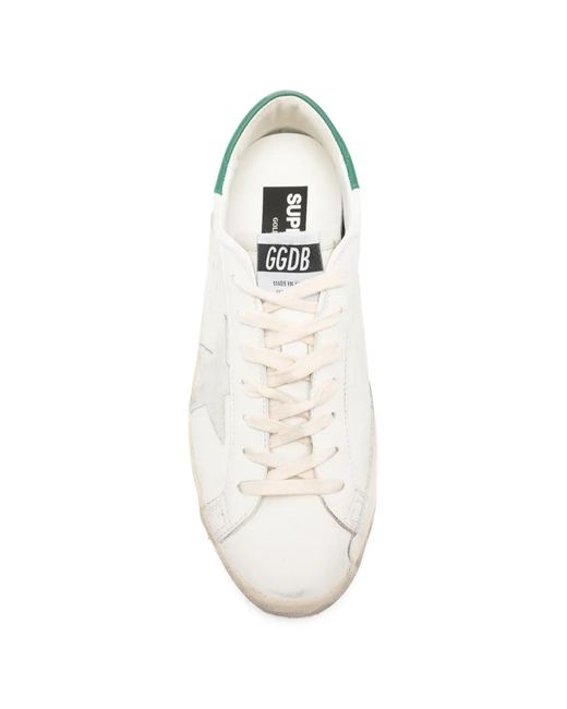 Golden Goose Deluxe Brand White Super Star Leather Sneakers for men