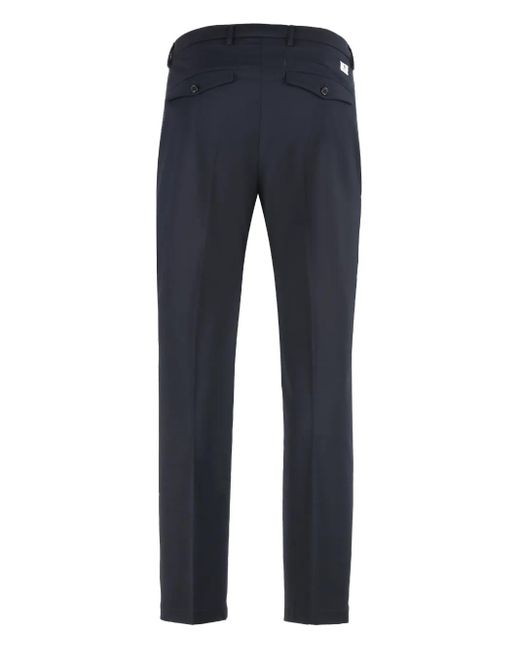 Department 5 Blue Logo-Patch Trousers for men
