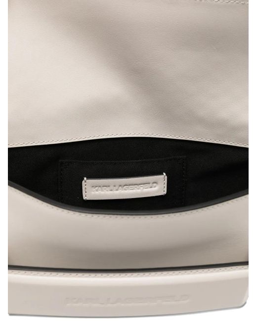 Karl Lagerfeld White Ikon Shoulder Bag