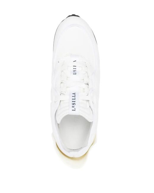Le Silla White Techno Sneakers
