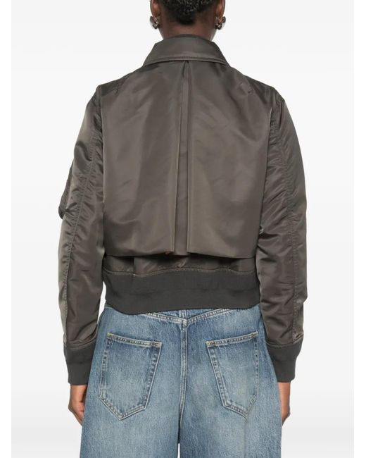 Sacai Brown Layered-Design Jacket