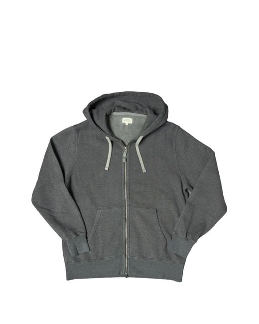 Hartford Gray Zip-Up Drawstring Hoodie for men