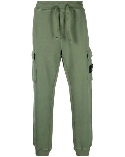 Stone Island Green Compass-Badge Track Pants for men