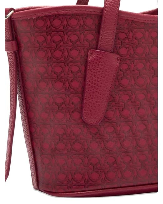 Coccinelle Purple Monogram-Pattern Tote Bag