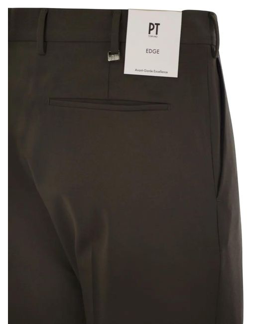 PT Torino Gray Dieci Tailored Trousers for men