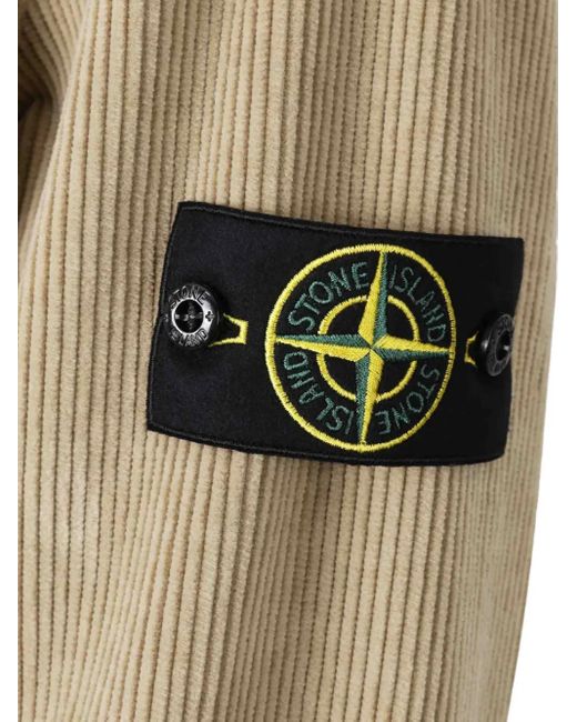 Stone Island Natural Ribbed Overshirt for men