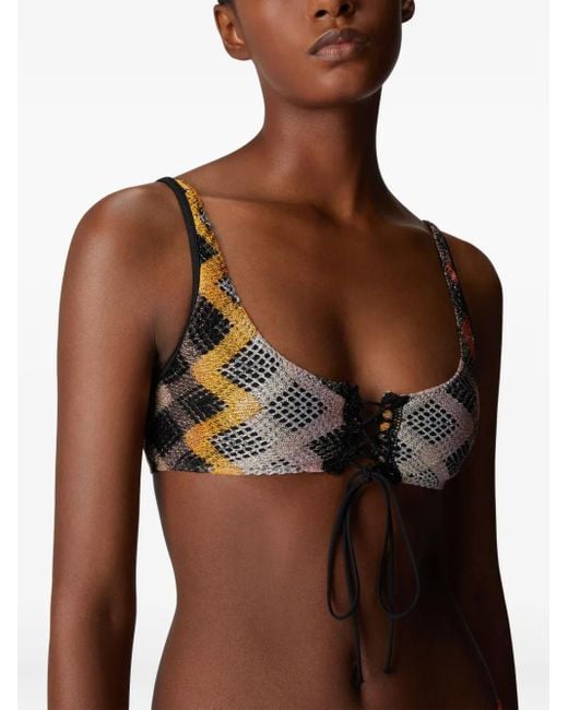 Missoni White Zigzag-Pattern Bikini