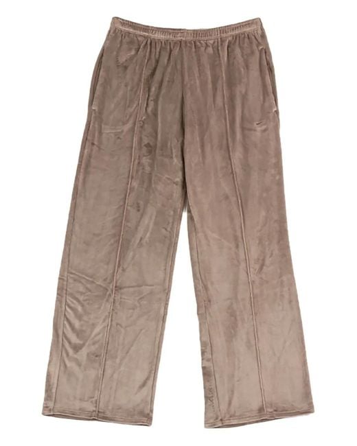 Nike Brown Velor Wide-Leg Trousers