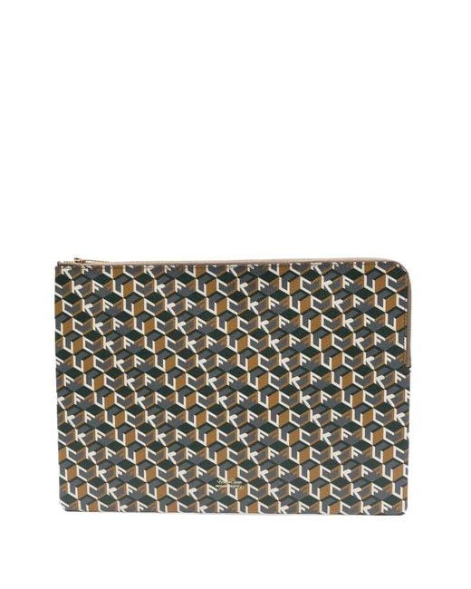 Undercover Gray Patterned Clutch Bag for men