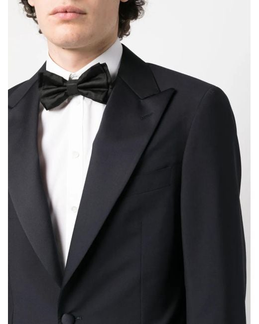 Canali Blue Single-Breasted Two-Piece Suit for men