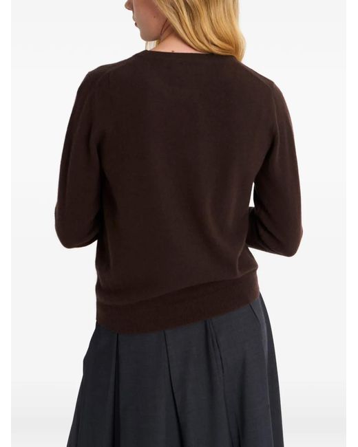 Pringle of Scotland Brown Crew-Neck Cashmere Sweater