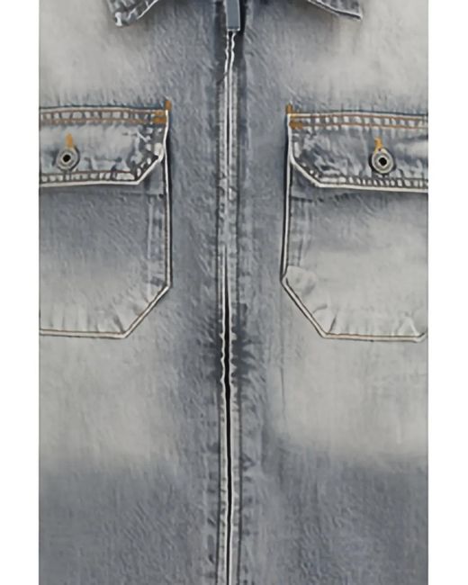 Off-White c/o Virgil Abloh Gray Bookish Denim Jacket for men