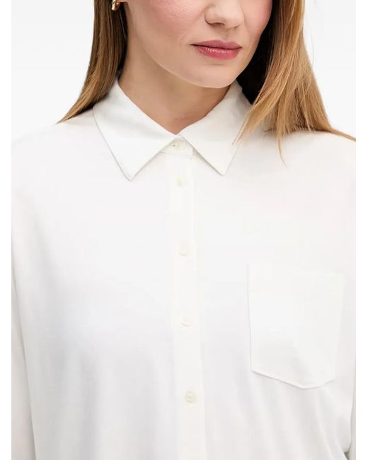 Marc O' Polo White Chest-Pocket Button-Up Shirt