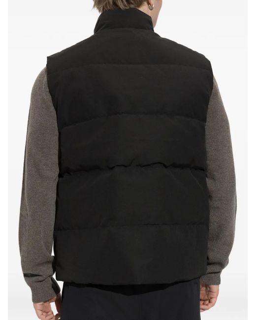 Canada Goose Black Padded Logo-Patch Gilet for men