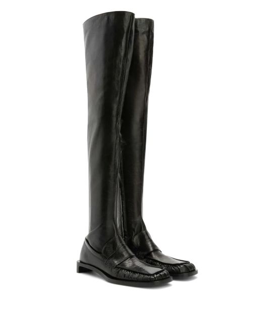 Jil Sander Black Thigh-High Boots