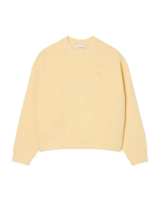 Lacoste Natural Sweatshirt mit Logo-Patch