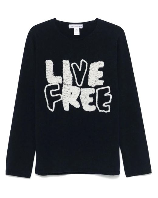 Comme des Garçons Blue X Fred Perry Live Free Jumper for men