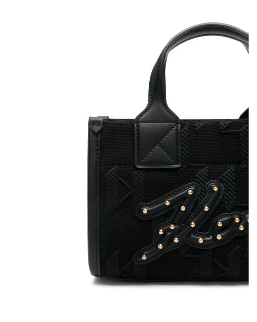 Karl Lagerfeld Black Shopper Mit Monogramm
