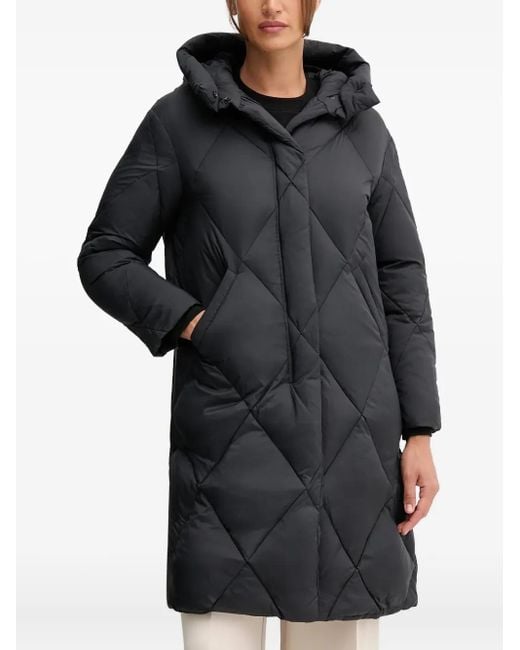 Bomboogie Black Hooded Quilted Jacket