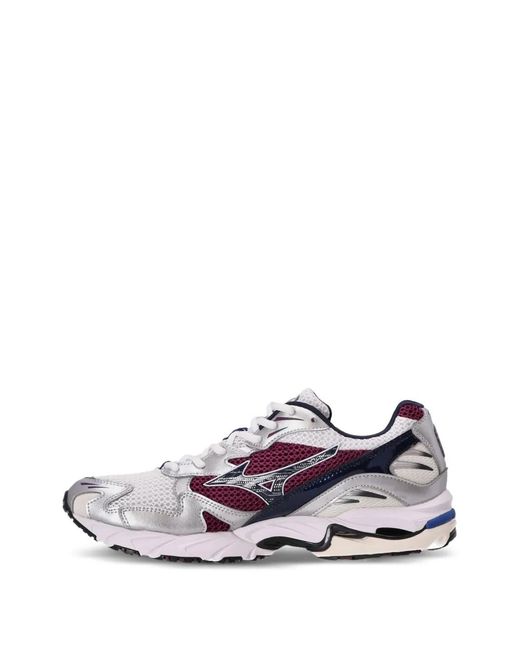 Mizuno White Wave Rider Panelled Sneakers
