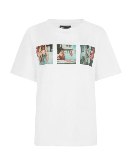 DSquared² White T-Shirt With Print