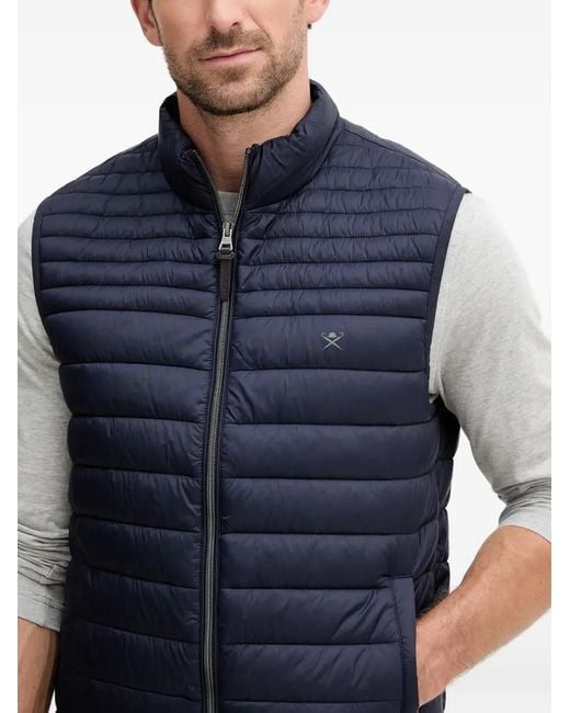 Hackett Blue Zip-Up Gilet for men