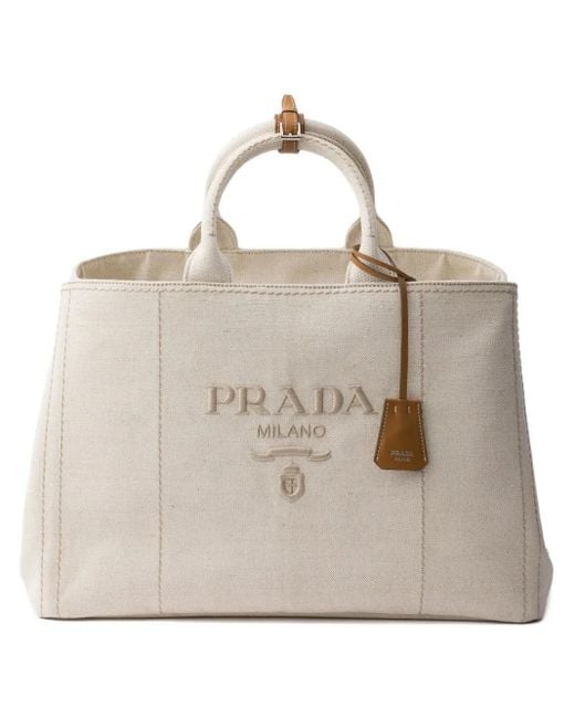 Prada Natural Press-Stud Bag Leather for men