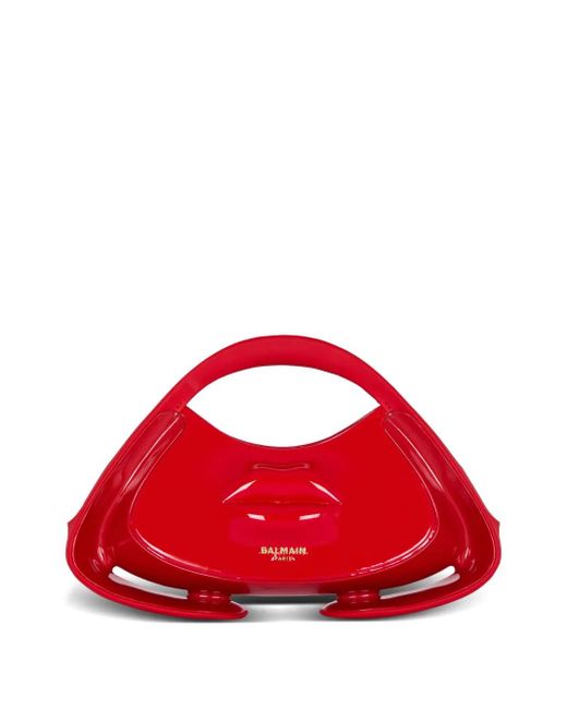 Balmain Red Jolie Madame Lips Tote Bag