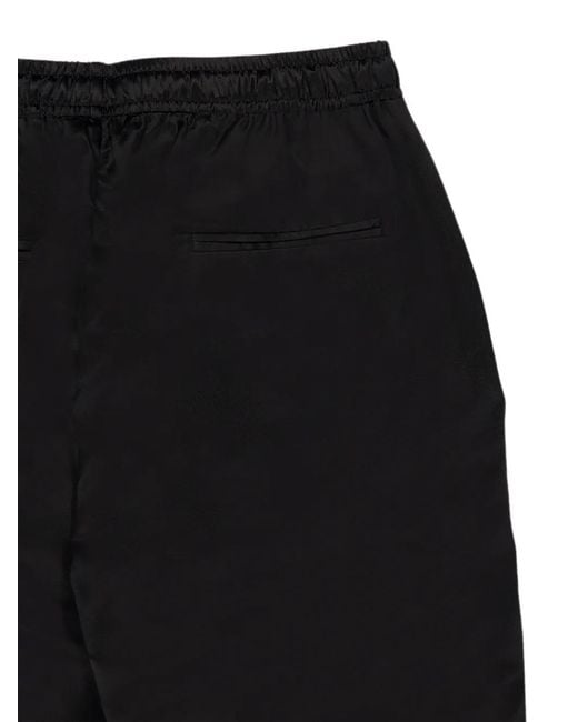 Commas Black Drawstring-Waist Wide-Leg Trousers for men