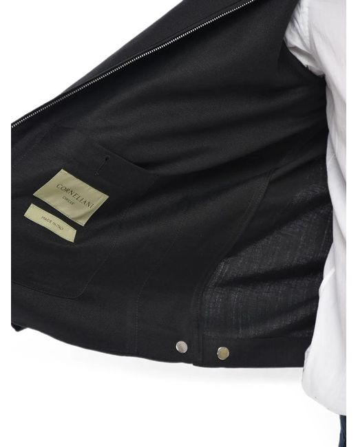 Corneliani Black Circle Zip-Front Jacket for men