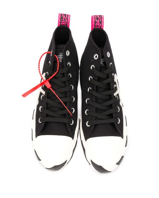 off white black high top sneakers