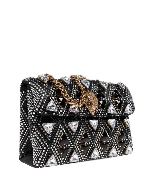 Kurt Geiger Black Medium Kensington Jewel-Embellished Clutch Bag