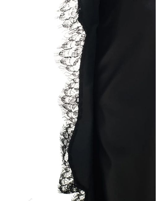 Off-White c/o Virgil Abloh Blue Lace-Trim Leather Trousers