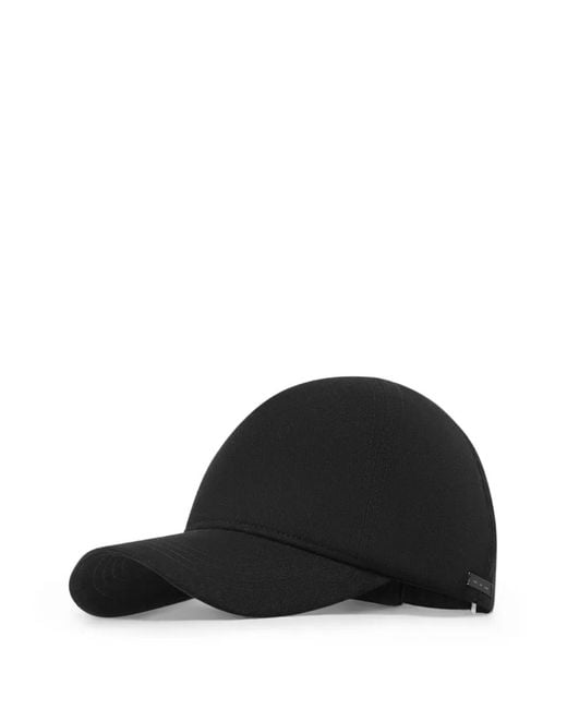 HELIOT EMIL Black Logo-Plaque Baseball Cap