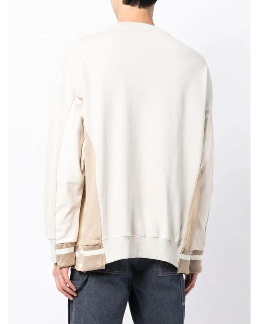 FIVE CM White Embroidered-Logo Sweatshirt for men