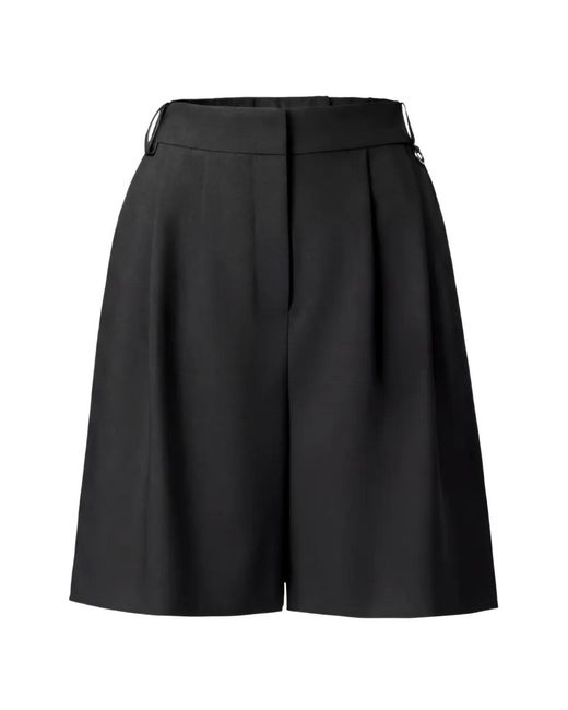 Viktoria & Woods Black Granger Pleated Tailored Shorts