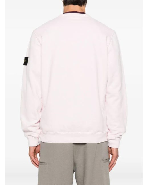 メンズ Stone Island ロゴ スウェットシャツ Pink