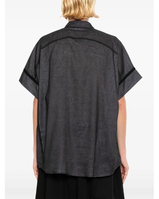 Giovanni Cavagna Gray Button-Up Short-Sleeve Shirt for men