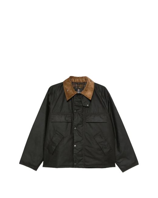 Barbour Black Corduroy-Collar Jacket for men