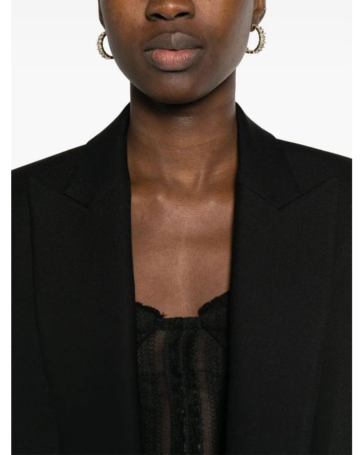 Moschino Black Open-Front Cropped Blazer