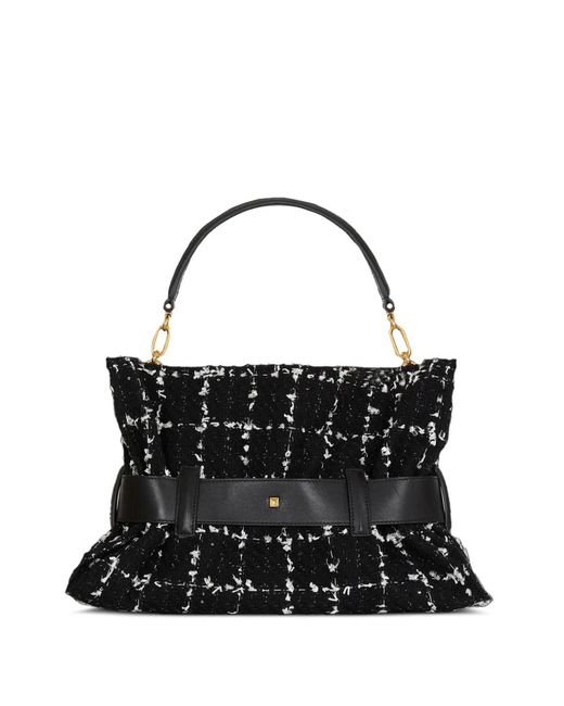 Balmain Black Medium Anthem Bag